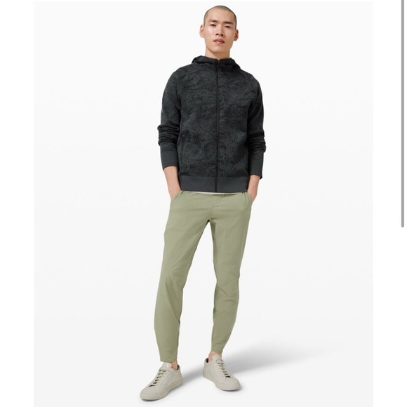 Lululemon End State Jacket Large Graphite Grey Black Full Zip Hooded Run Gym - Picture 2 of 11